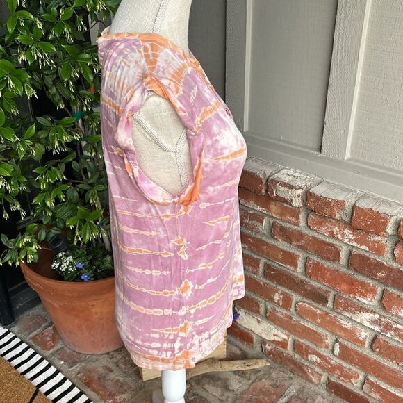 NWT Young Fabulous & Broke Linen Blend Tie Dye Loni Tee Size: M - Picture 6 of 12